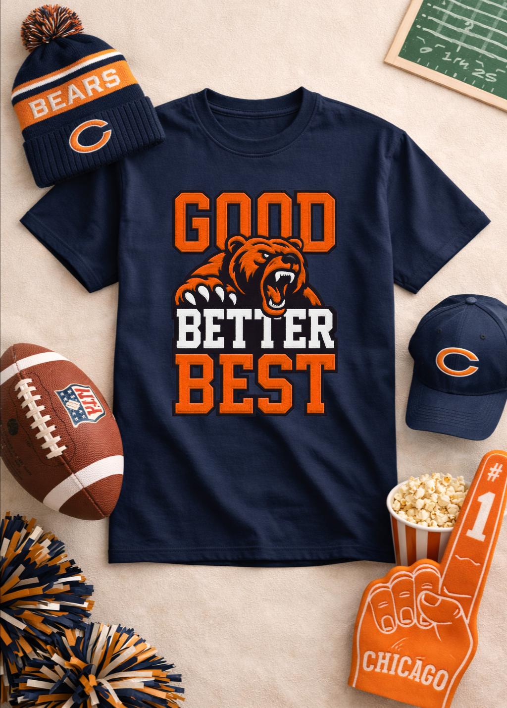 Street Fashion Chicago - Футболка Good Better Best Bear, летняя