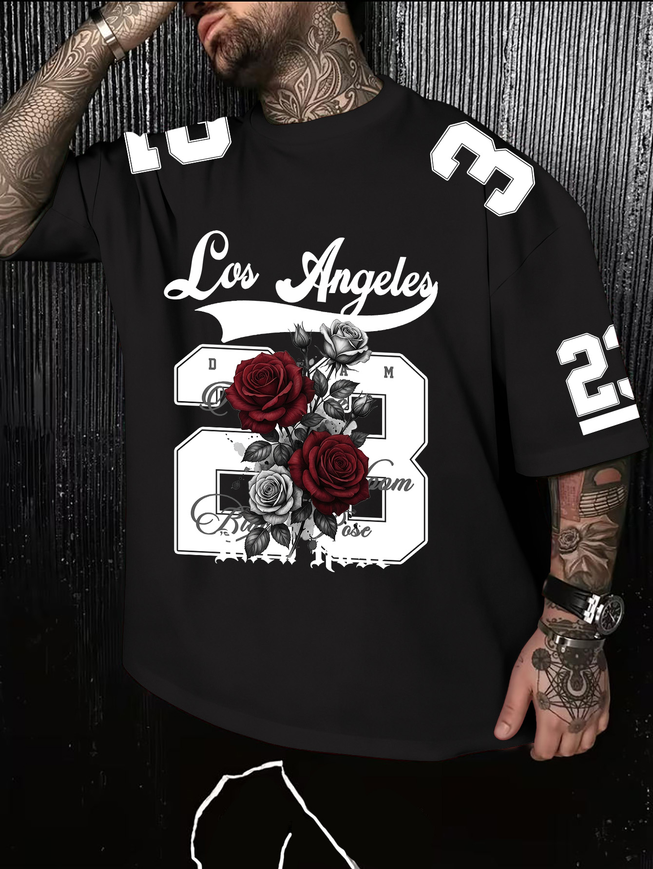 Street Fashion Los Angeles - Мужская футболка с принтом «Лос-Анджелес 23