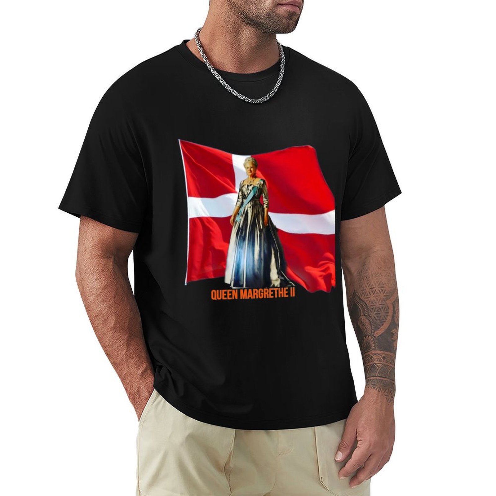 Queen Street Fashion - Футболка королевы Маргреты II, уличная мода,