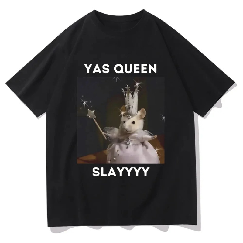 Queen Street Fashion - Футболка с забавным принтом «Грустный хомяк»