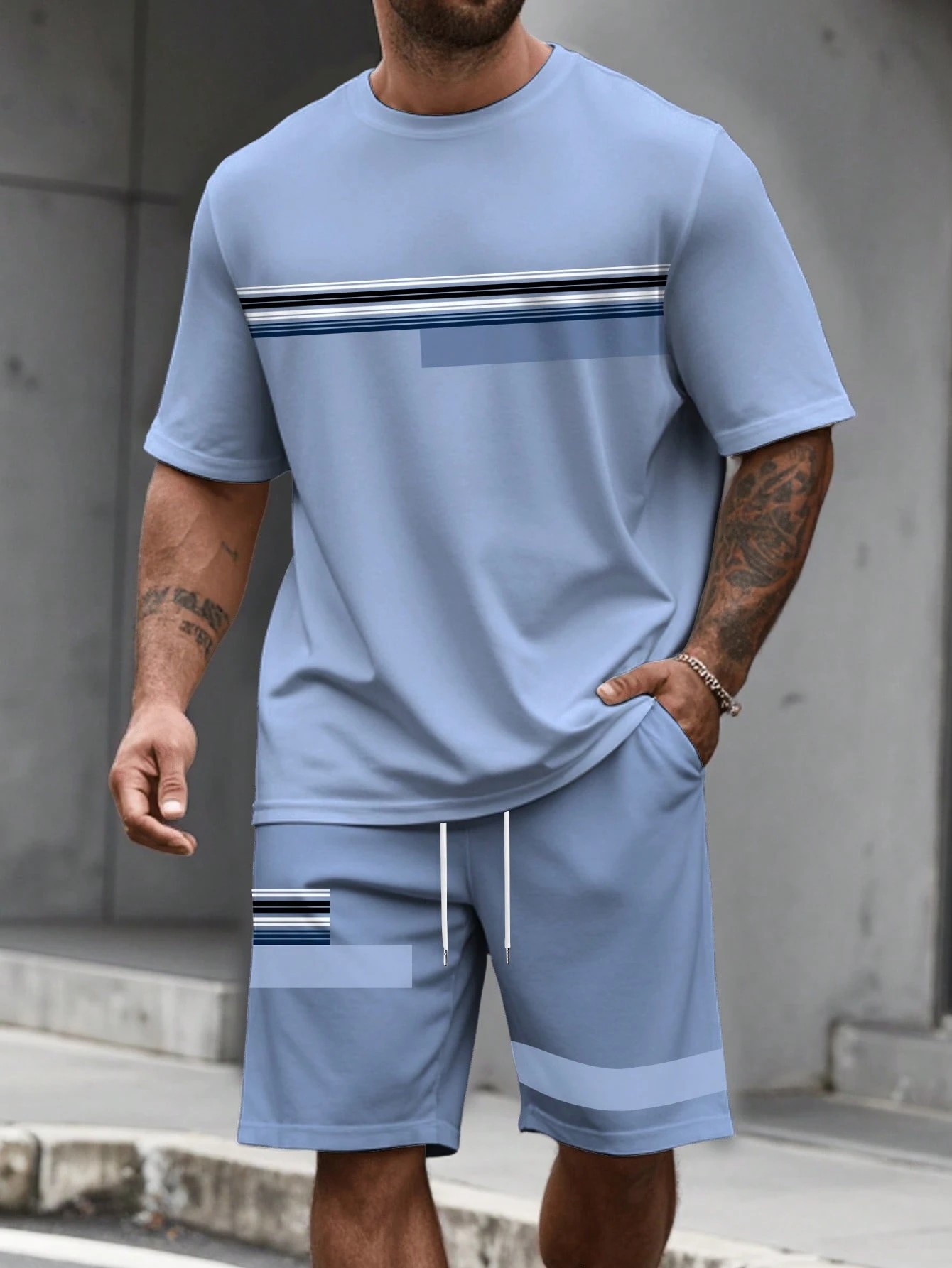 Street Fashion For 2026 - Новый летний мужской комплект 2026: шорты
