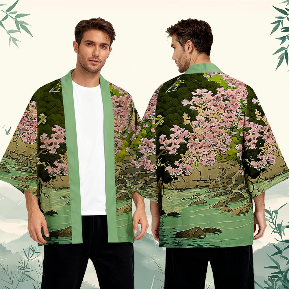 Street Fashion Kimono - Кимоно с вишневым узором в японском
