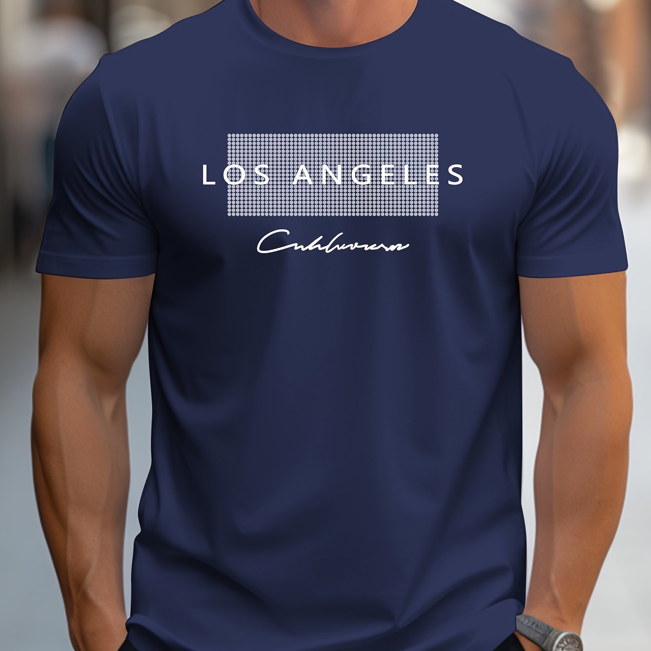 Street Fashion Los Angeles - Мужская быстросохнущая дышащая футболка с 3D-принтом