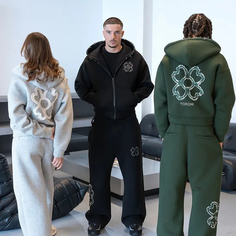 Street Fashion For Man - Весенне-осенний комплект: худи на молнии с