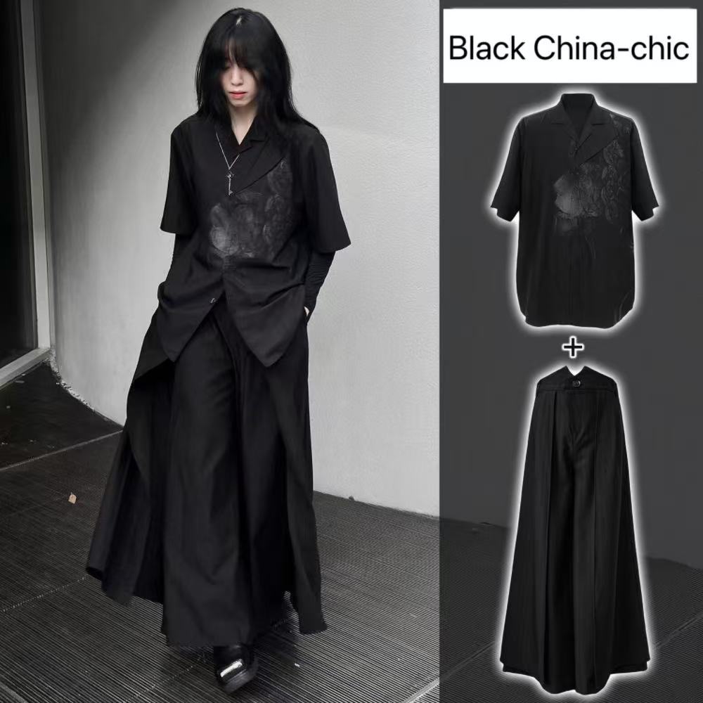 Street Fashion In Chinese - Крутой черный новый костюм в китайском
