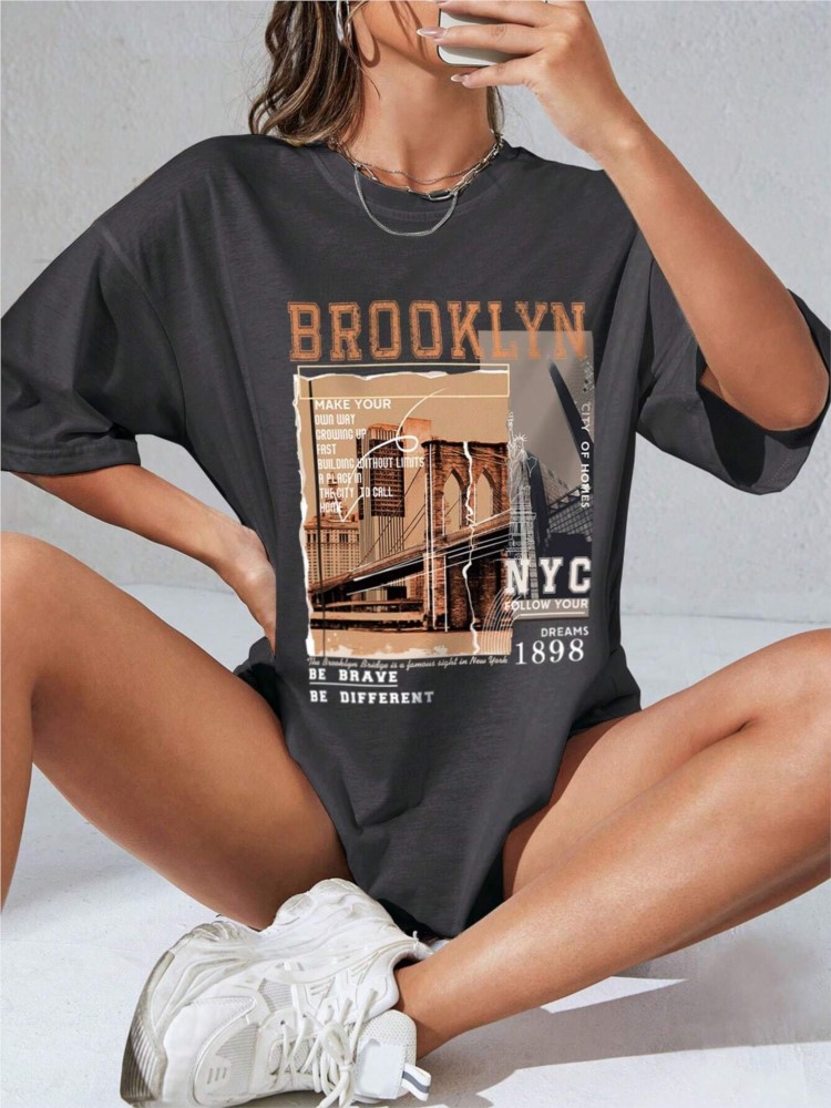 Street Fashion Nyc - Весенние женские хлопковые футболки с надписью
