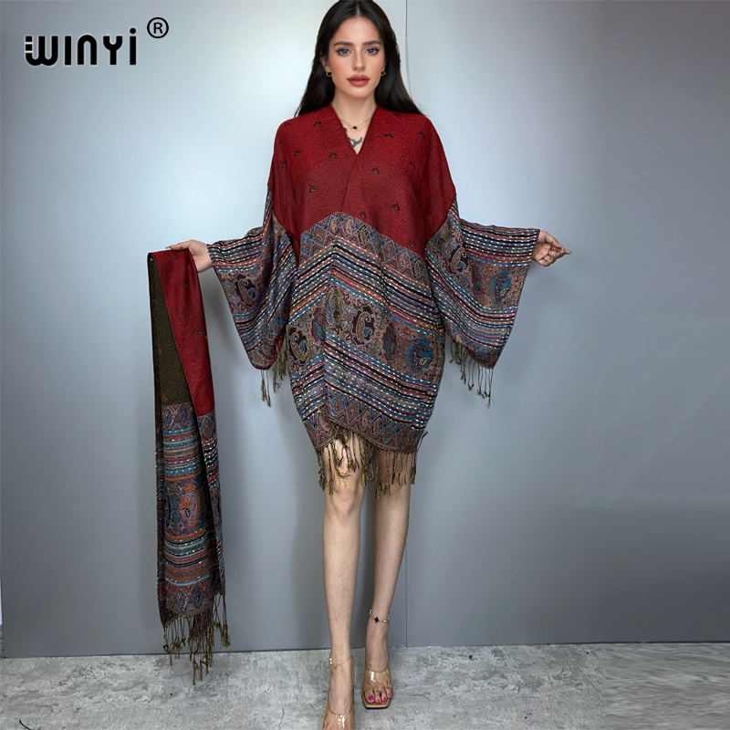 Street Fashion Kimono - WINYI кимоно макси пальто Африка женский