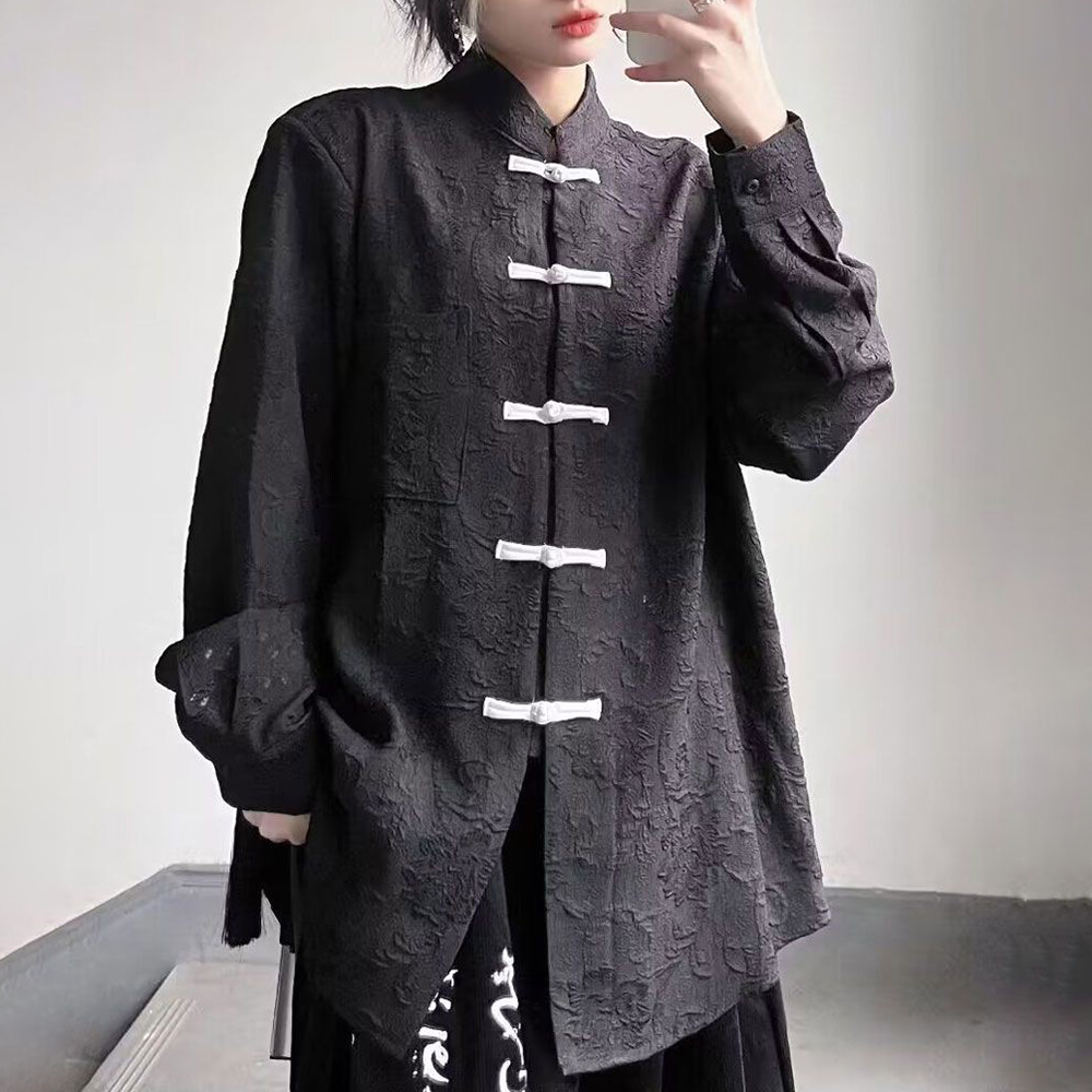 Street Fashion In Chinese - Новинка осени 2026: унисекс однотонная рубашка