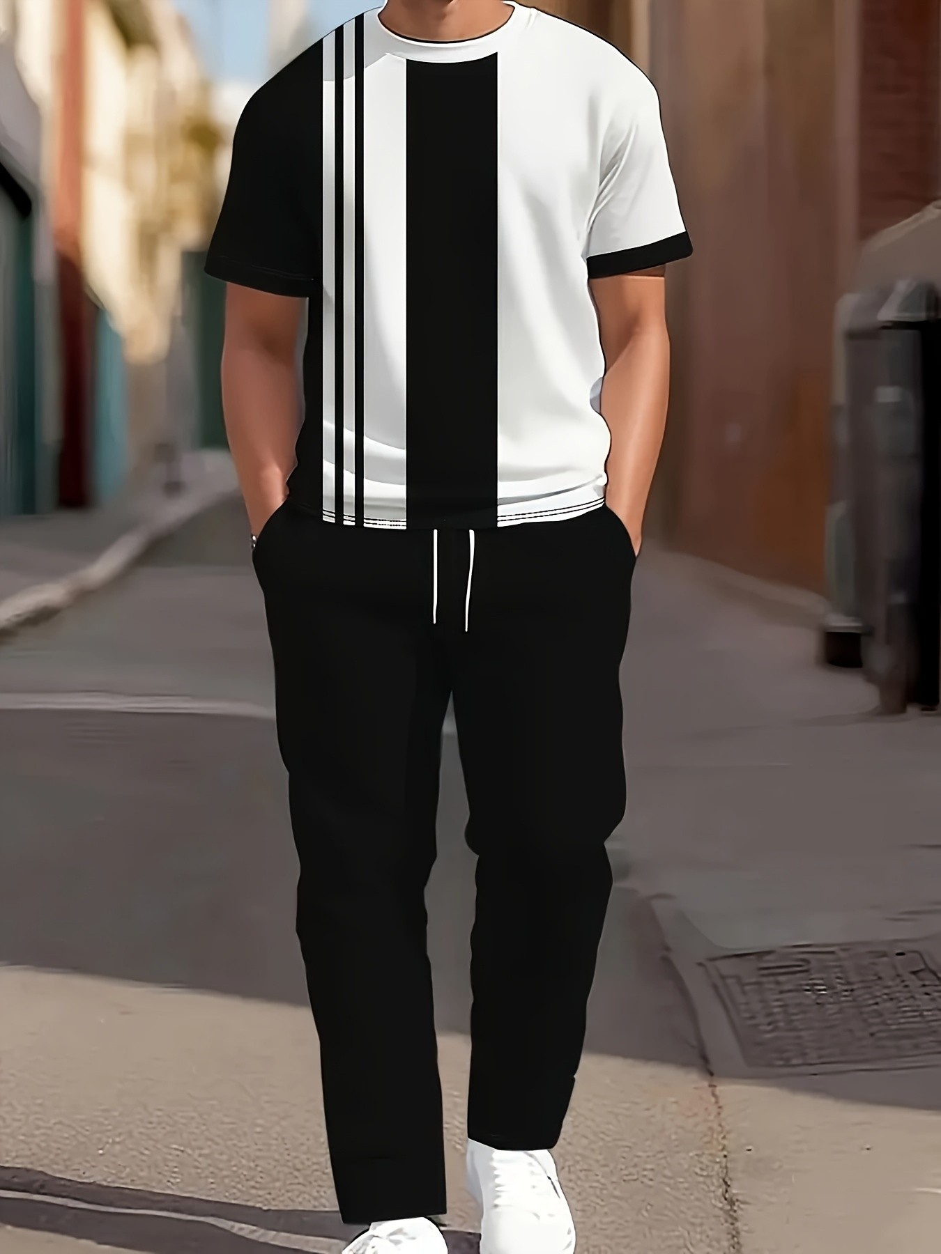 Street Fashion For 2026 - Новый летний мужской комплект 2026: футболка