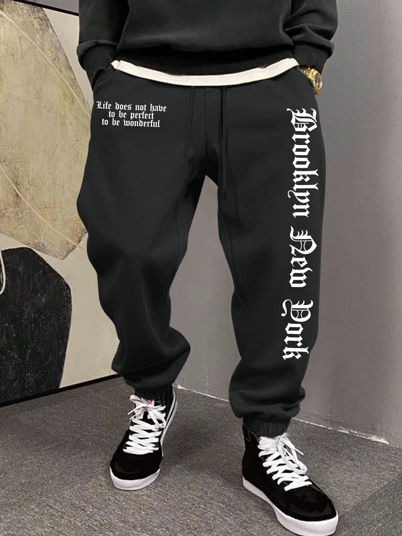 Street Fashion Nyc - Мужские эстетичные спортивные штаны с принтом