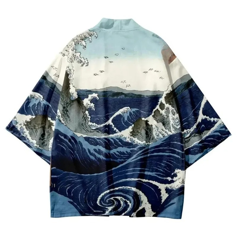 Модный кимоно с волнистым прин – обзор и цена Street Fashion Kimono