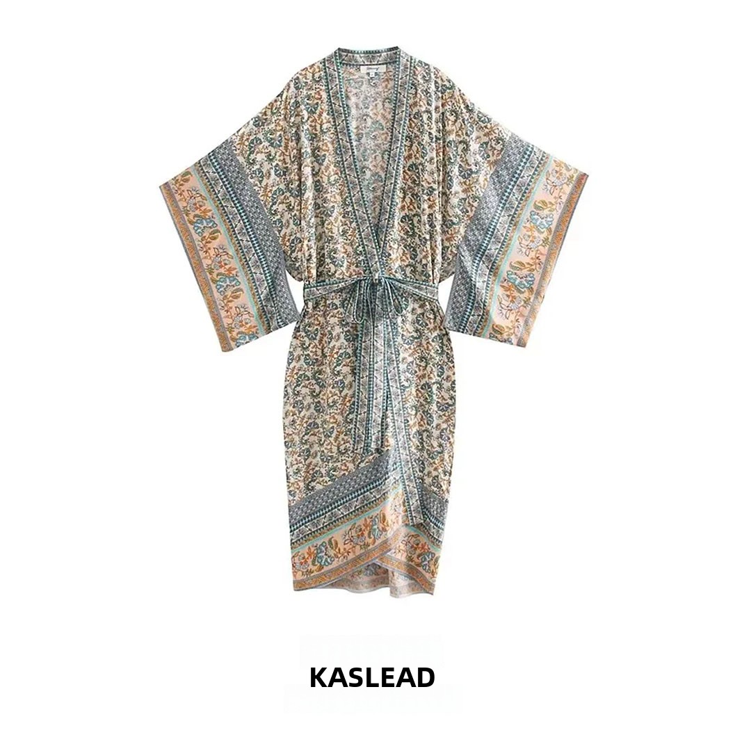 KASLEAD Новое женское платье-к – обзор и цена Street Fashion Kimono