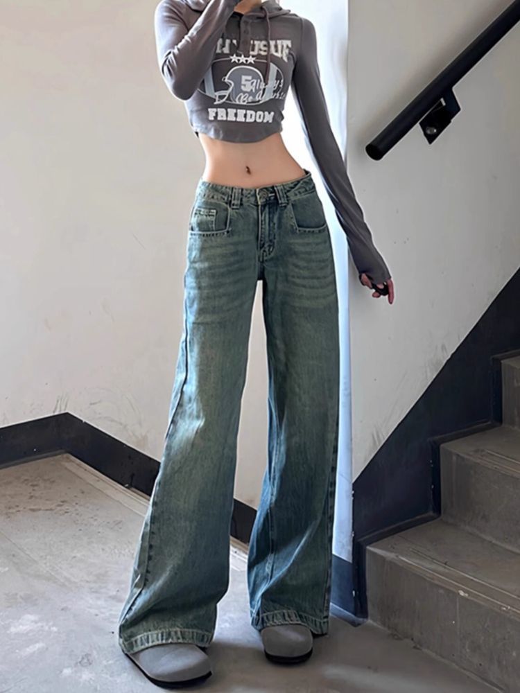 Коричневые джинсы Harajuku Y2K – обзор и цена Japanese Street Fashion Female