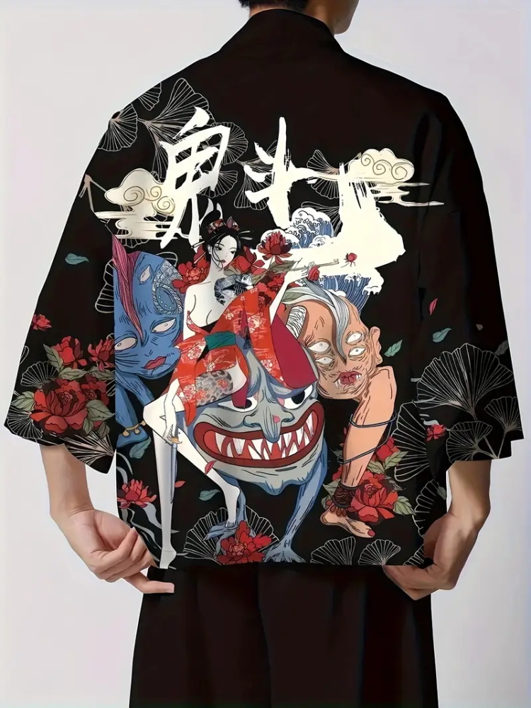Мужское модное японское летнее – обзор и цена Street Fashion Kimono